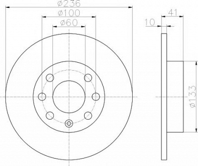 HELLA PAGID 8dd355100411 -  Тормозной диск